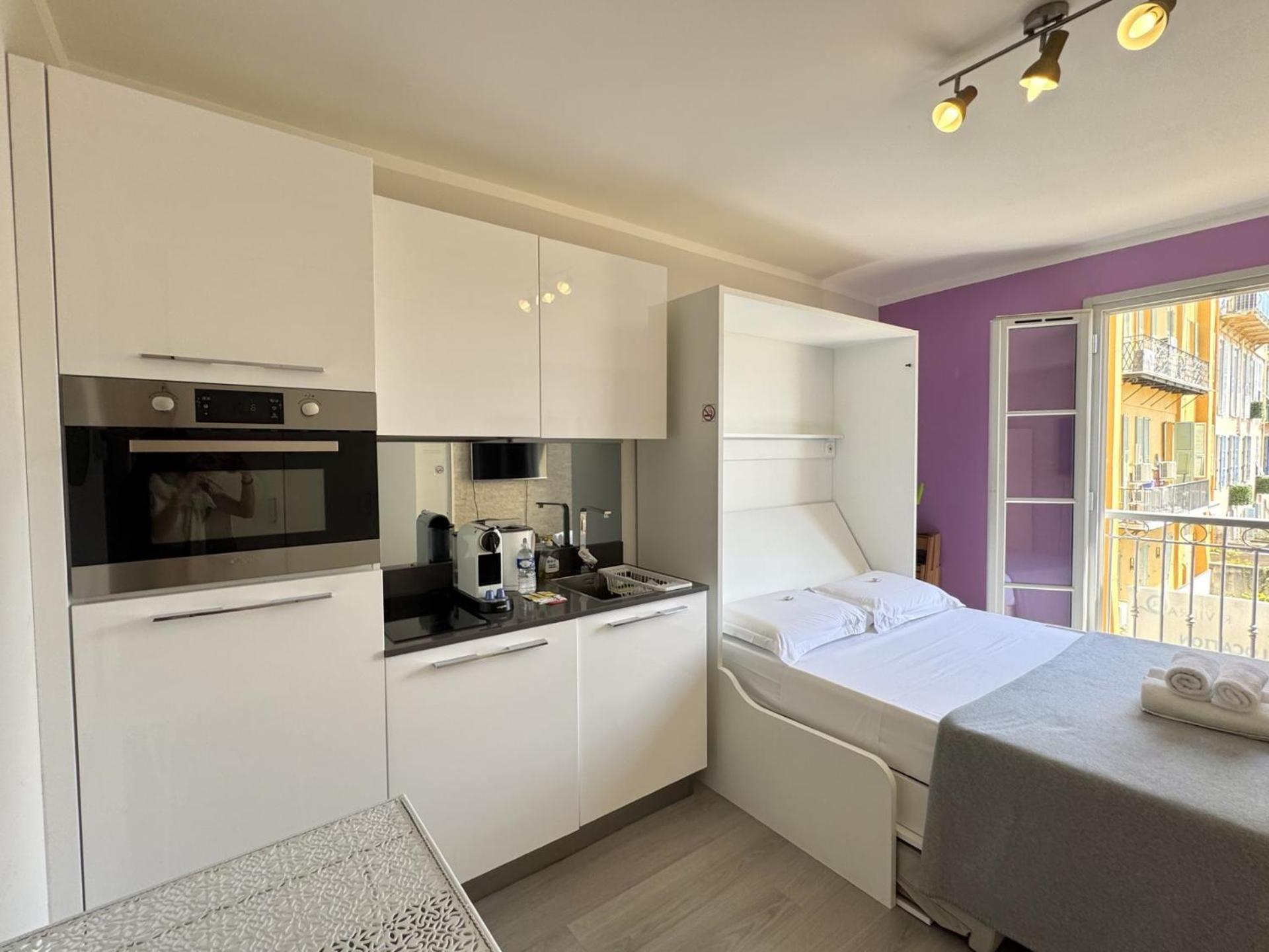 Aparthotel Riviera Nice Cote D'Azur - Old Town - Studio Ac - Sea View - 50M Promenade Des Anglais- La Maison Linda Dış mekan fotoğraf